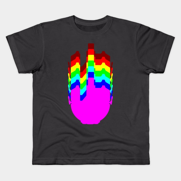 Rainbow Hawk Kids T-Shirt by Freq501